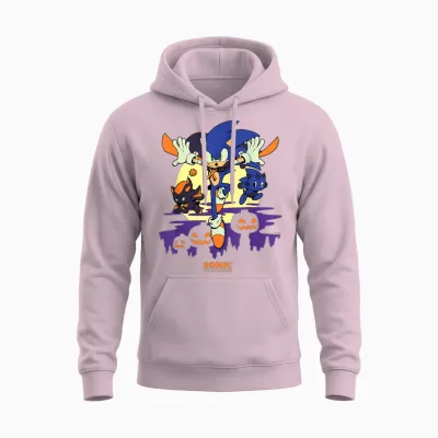 Sonic the Hedgehog - Chao Tales Halloween Moonlight Haunt Unisex Hoodie - Light Pink