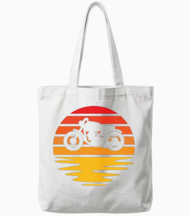 Motorcycle Retro - Motorcycles Tote Bags in White