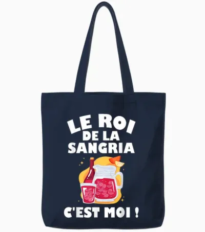 King of the Sangria | Alcohol Aperitif | Spanish Specialty T-Shirt, Black, S Tote Bags - Navy