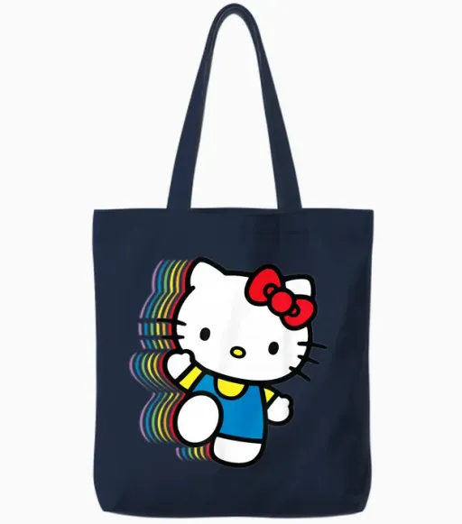 Hello Kitty Rainbow Tote Bags - Navy