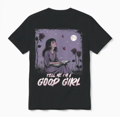 Dark Romance Romance Dark Booktok Tell Me I'm a Good Girl Unisex T-Shirt - Black