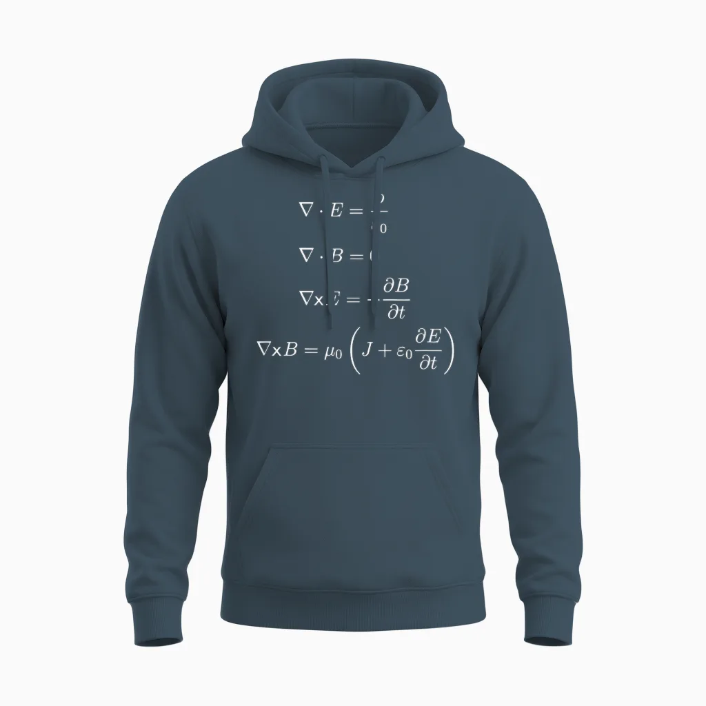 Maxwell's Equations Differential Science and Math T-Shirts Unisex Hoodie in Dark Heather