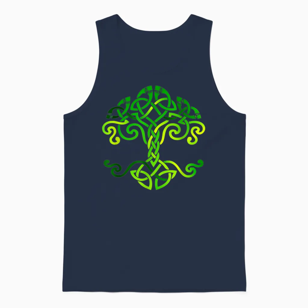 Irland Geschenk Flagge Ireland Vintage St. Patricks Day Unisex Tank Top in Navy