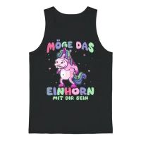 Funny Mythical Creatures, Dinosaurs, Funny Unicorn Unisex Tank Top - Black – 1