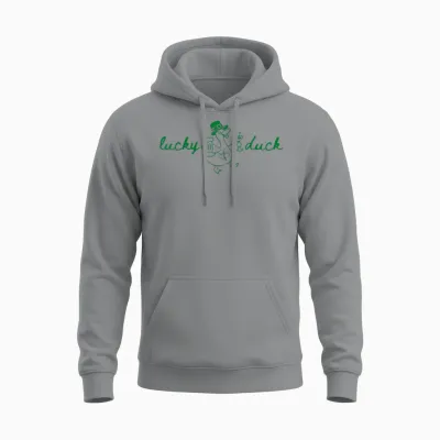 St Patrick's Lucky Duck Saint Paddy's Day Irish Beer Martini Unisex Hoodie - Sport Grey