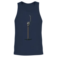 Anchor Lift T-Bar Lift Winter Ski Slope Skiing Unisex Tank Top - Navy – 2
