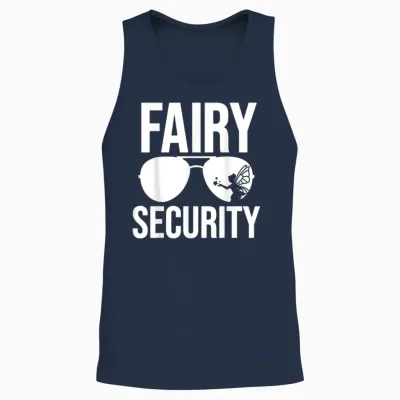 Fairy Security Birthday Family Halloween Costume Dad Mom Unisex Tank Top - Navy