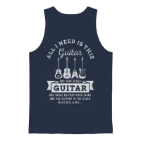 Guitar Design for a Guitar Player Unisex Tank Top - Navy – 1