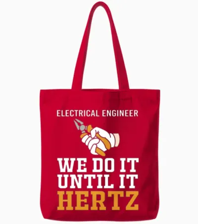 Electrical Engineering for Men Electrical Humor Tote Bags - Red
