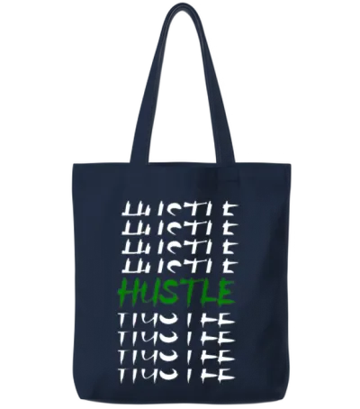 Hustle Tote Bags - Navy