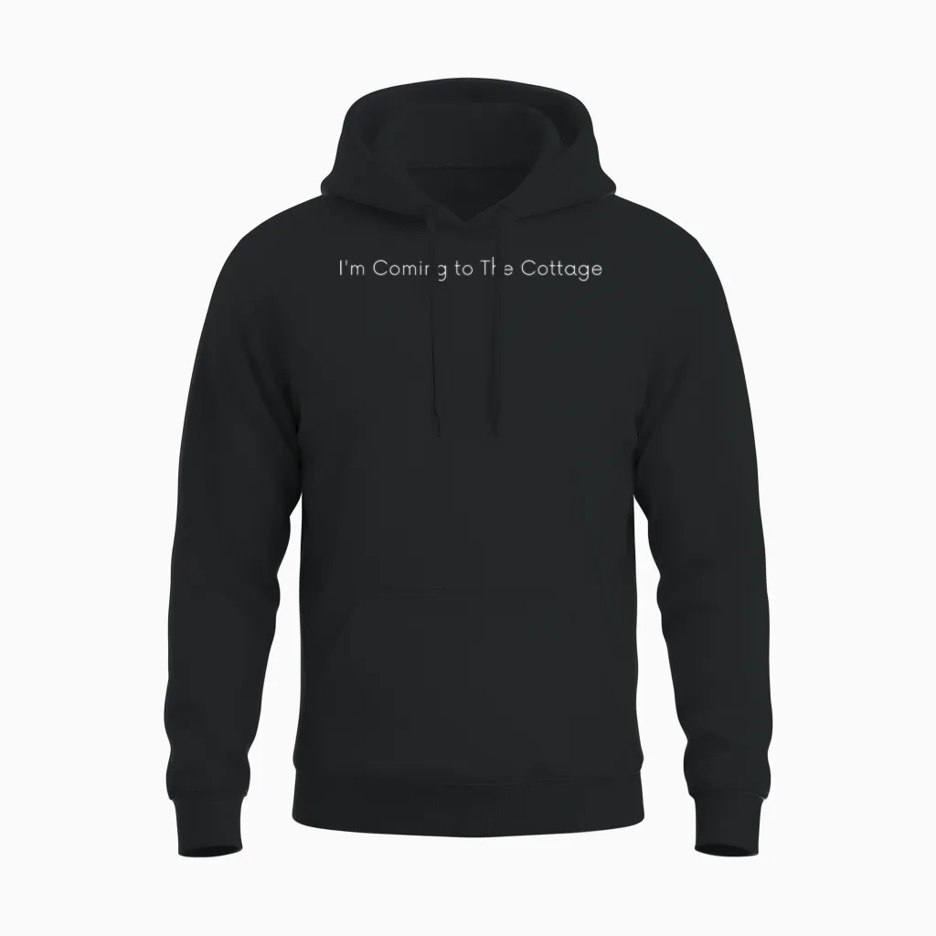 I Come to the Cottage Romance Hockey Couple Unisex Hoodie in Black