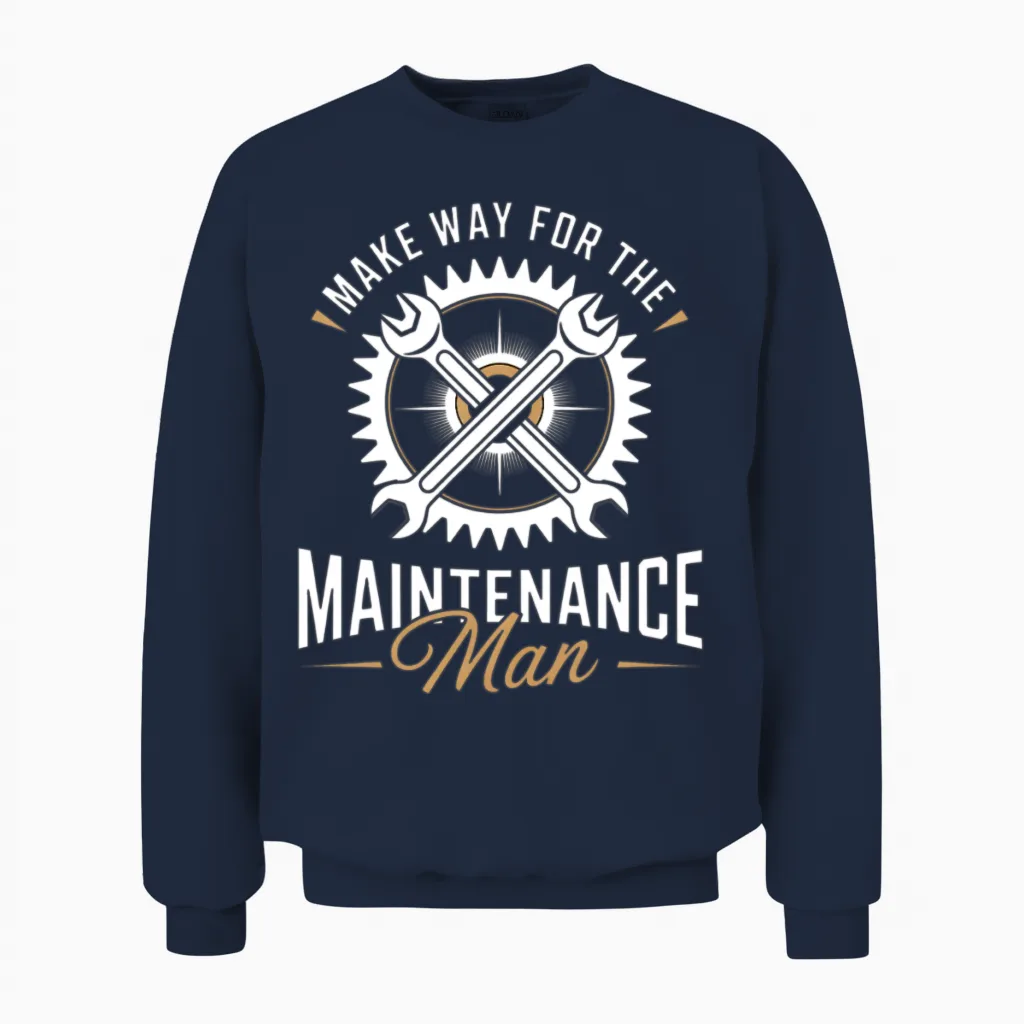Maintenance Man Funny Technician Unisex Sweatshirt - Navy