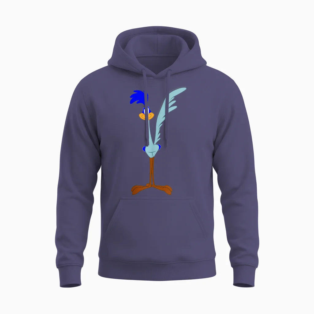 Looney Tunes Road Runner Simple Portrait Unisex Hoodie in Heather Sport Dark Navy