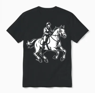 Horse Riding Unisex T-Shirt - Black