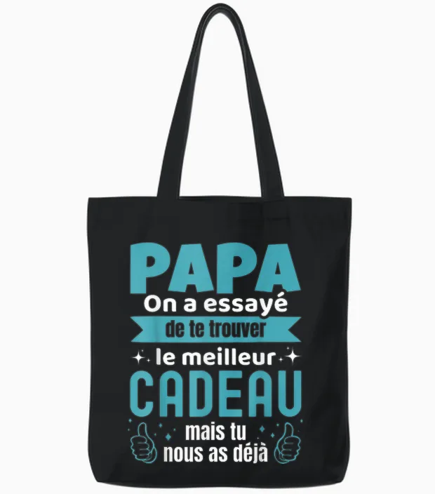 Gift for Dad Father's Day Gifts Birthday Man Tote Bags in Black