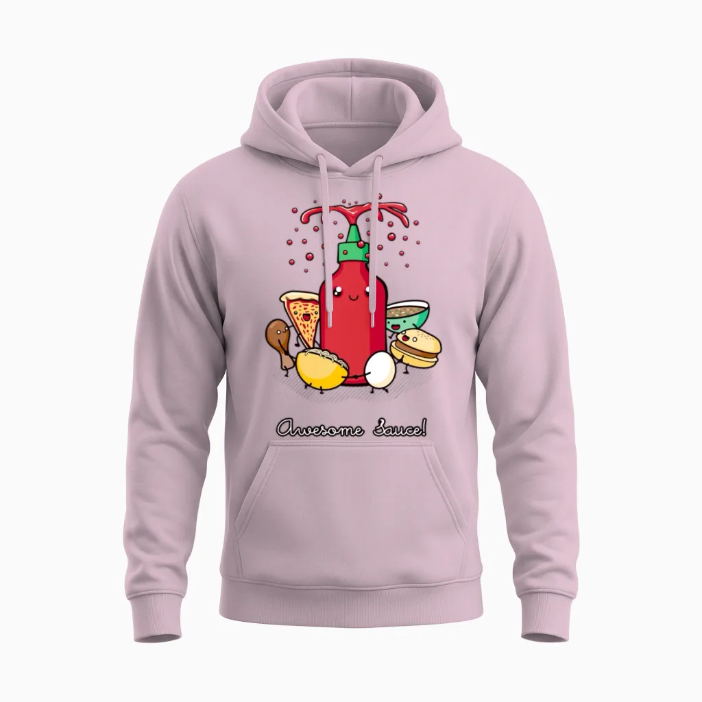Awesome Sauce Unisex Hoodie in Light Pink