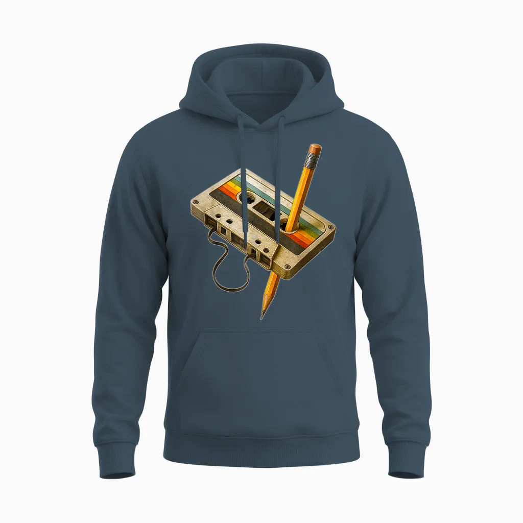 Retro Cassette - 80s 90s Outfit for Women Men Unisex Hoodie in Dark Heather