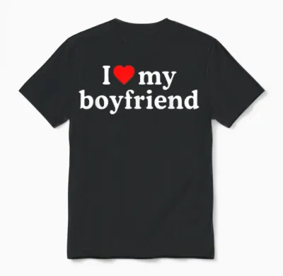 I Love My Bf Boyfriend · I Heart My Bf Valentine's Day Unisex T-Shirt - Black