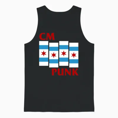 Cm Punk Flag of Chicago Unisex Tank Top - Black