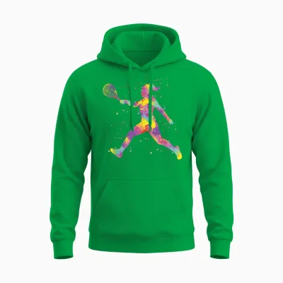 Tennis Mädchen Tennisspielerin Unisex Hoodie - Irish Green