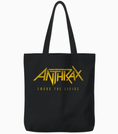 Anthrax Among the Living 35th Front Back Print Tote Bags - Black