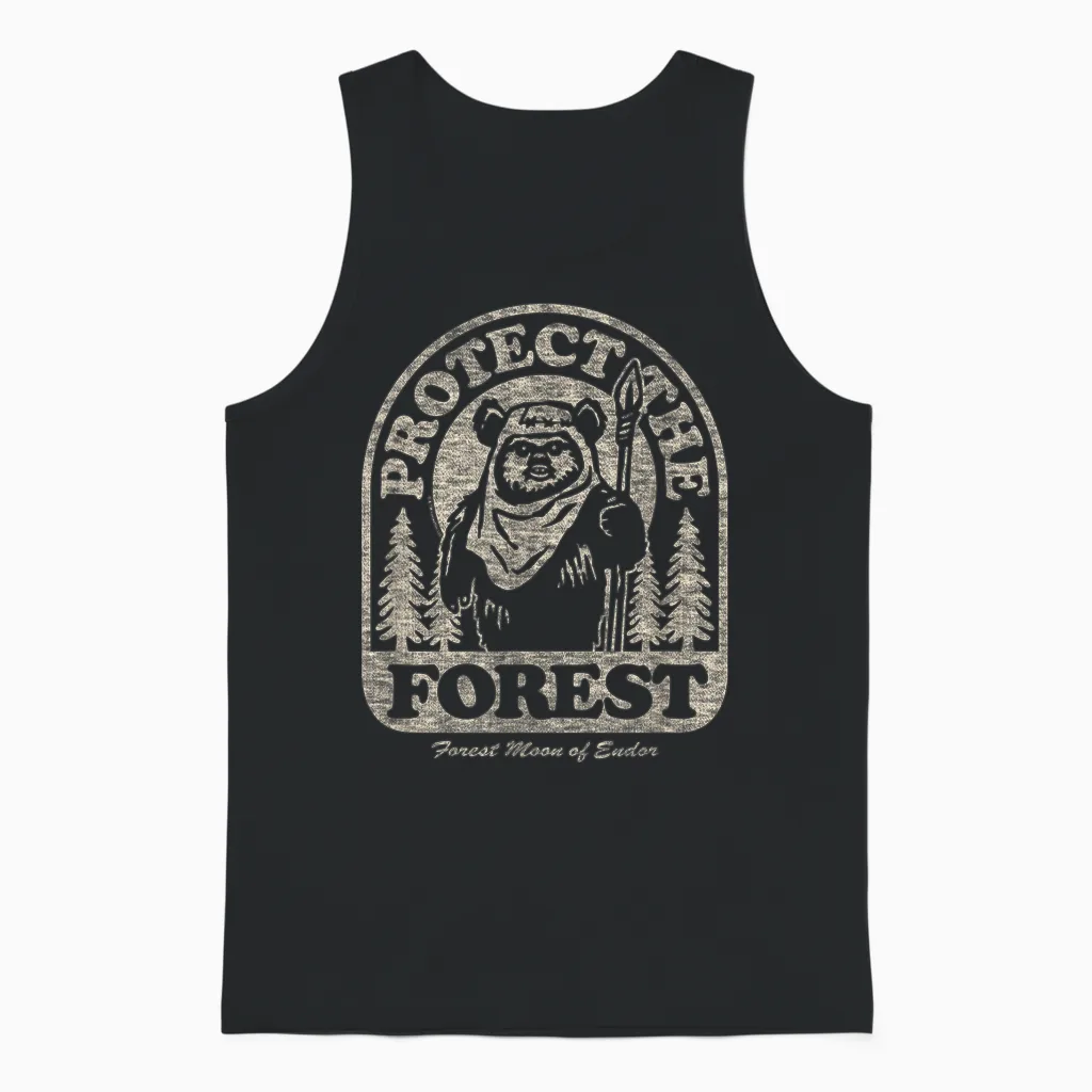 Star Wars - Ewok Protect the Forest Unisex Tank Top in Black