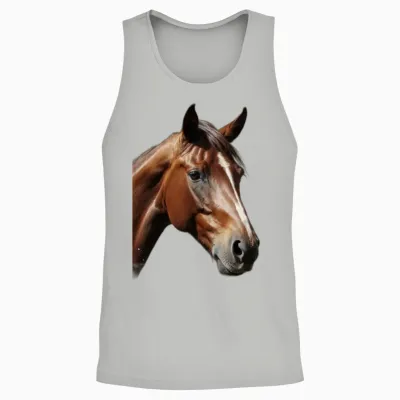 Horse Rise Unisex Tank Top - Ash