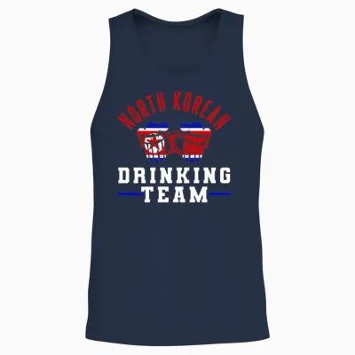 North Korea Unisex Tank Top - Navy