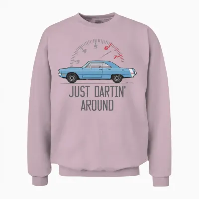 Justin Dartin Around Light Blue Unisex Sweatshirt - Light Pink