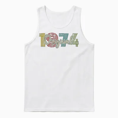 1974 Vintage 50th Birthday Unisex Tank Top - White