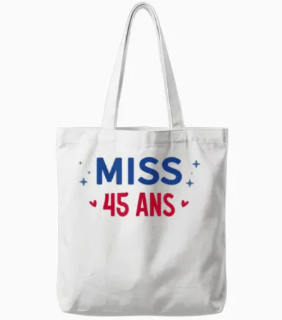 Miss 45 Ans Tote Bags - White