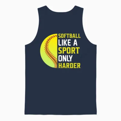 Softball Like a Sport Only Harder - Softball Unisex Tank Top - Navy