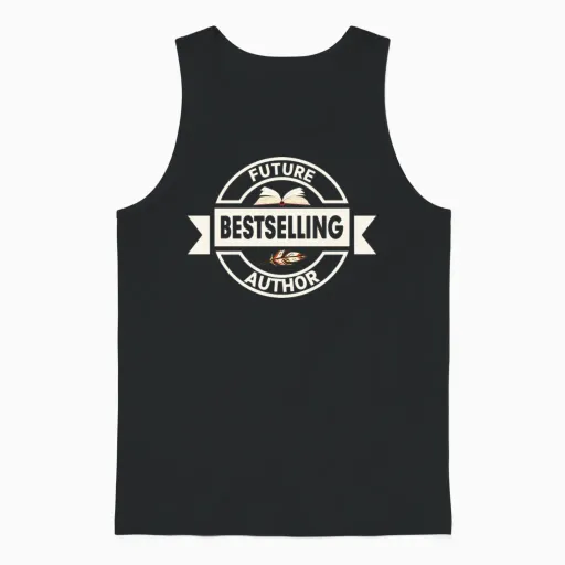 Future Bestselling Author Writer Book Novel Unisex Tank Top in Black