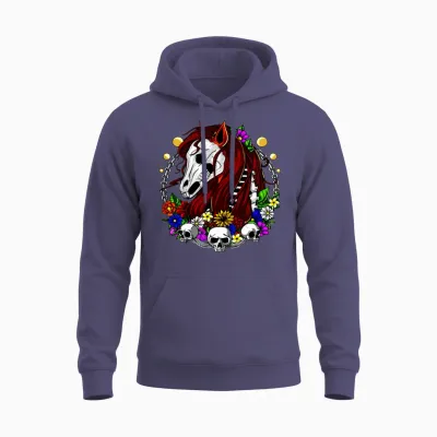 Dead Horse Unisex Hoodie - Heather Sport Dark Navy