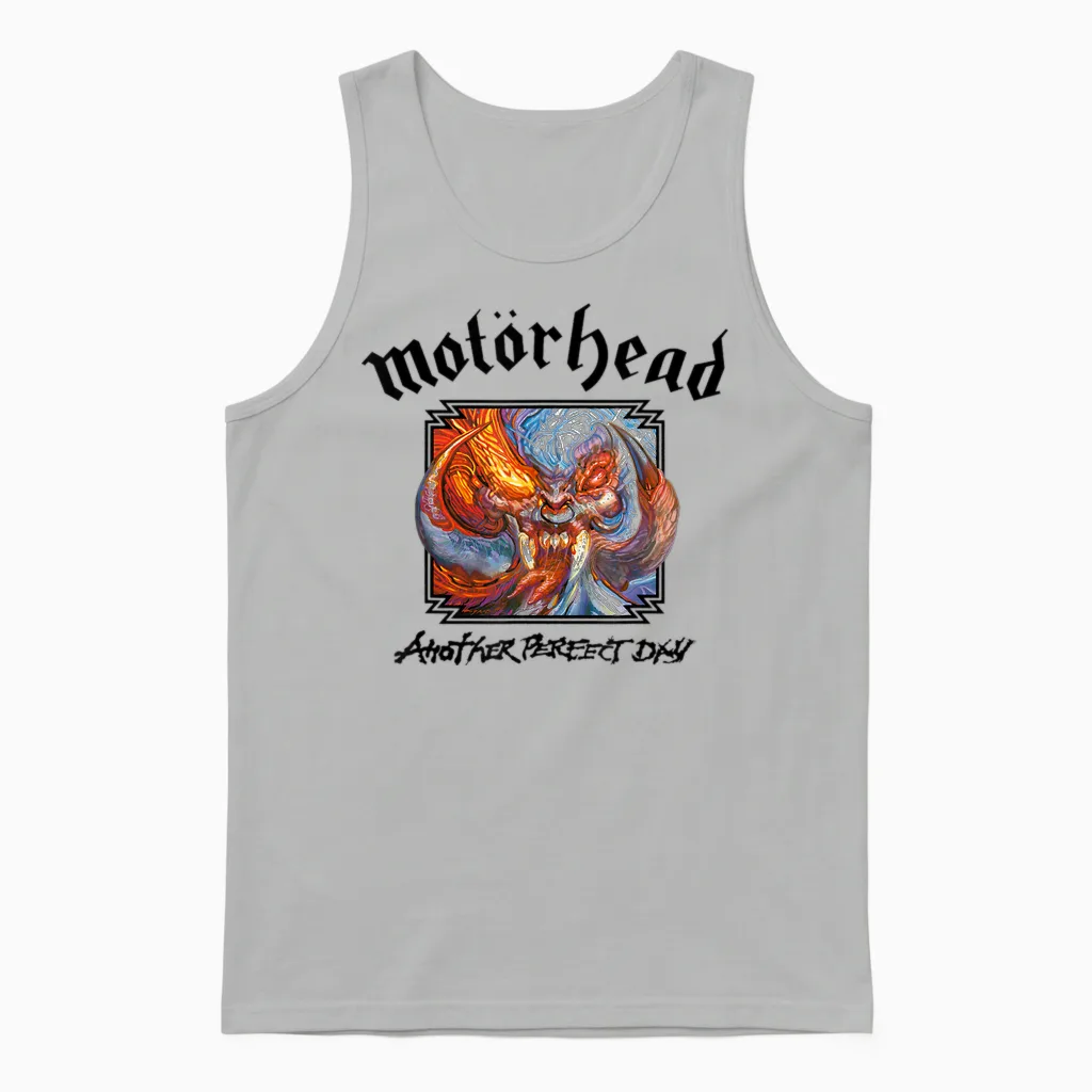 Motörhead Apd Bootleg on White T-Shirt, White Unisex Tank Top in Ash