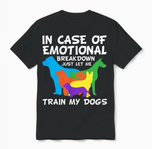 Dog Trainer Funny Dog Training Unisex T-Shirt - Black