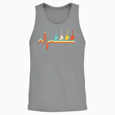 Rock Retro Heartbeat Unisex Tank Top - Sport Grey