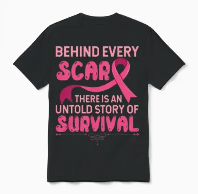 Cancer Awareness Survivor Unisex T-Shirt - Black