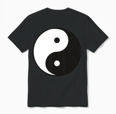 Yin Yang Unisex T-Shirt - Black