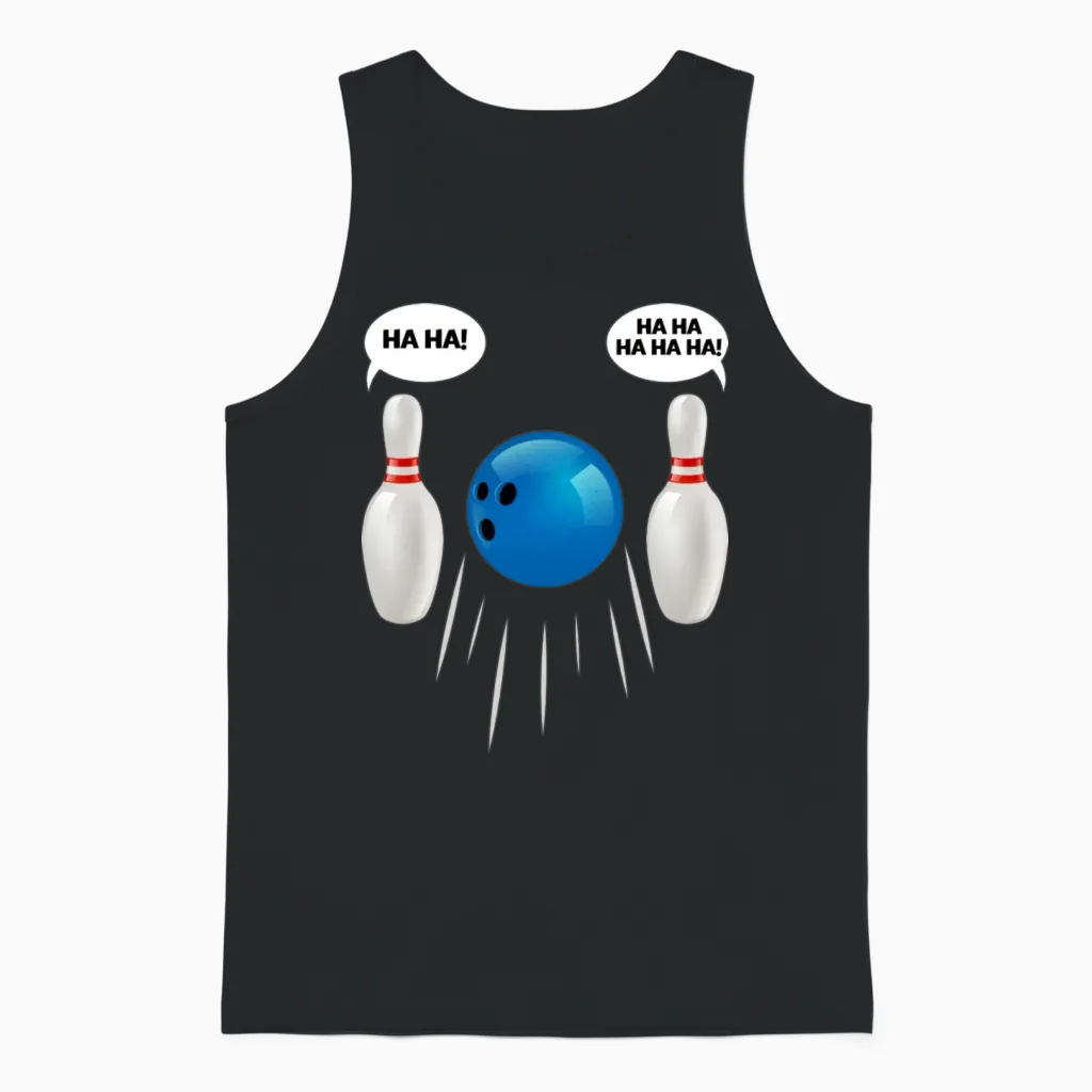 Funny Bowling Gift for Bowlers Unisex Tank Top in Black