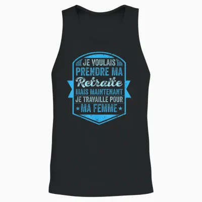 Pensioner Retirement Departure Man T-Shirt, Black, S Unisex Tank Top - Black