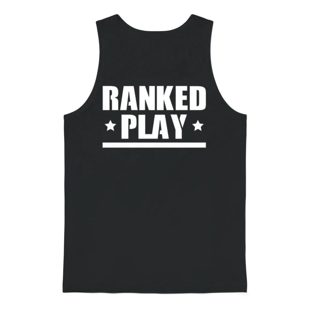 Ranked Play Game Battle War Unisex Tank Top - Black