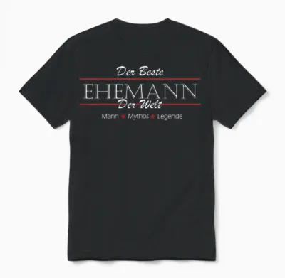 Herren Vatertag Mann Mythos Legende Bester Ehemann Der Welt Unisex T-Shirt - Black