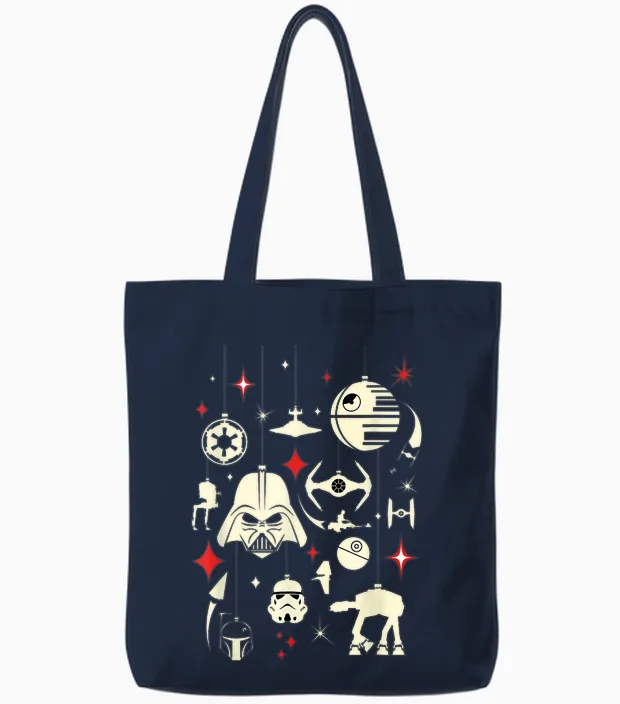 Star Wars Galactic Empire Ornaments Holiday Tote Bags in Navy