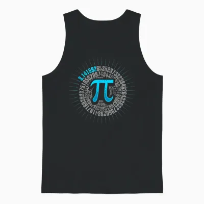 Math Pi Spiral Shirt Pi Symbol 314 Pi Day Math Lover Teacher T-Shirt, Black Unisex Tank Top - Black