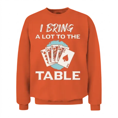 Funny Contract Bridge Player Unisex Sweatshirt - Orange