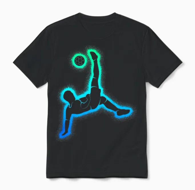 Fußball Kinder Fußballer Herren Fussball Jungen Unisex T-Shirt in Black