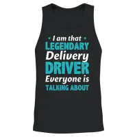 I'm the Legendary Delivery Driver Funny Delivery Unisex Tank Top - Black – 2