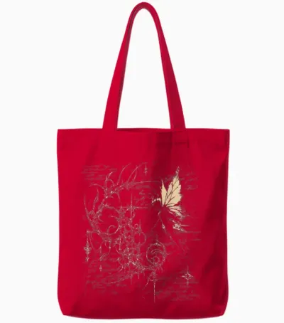 Y2k Grunge Alt Goth Fairy Sigilism Vintage Graphic Tote Bags - Red