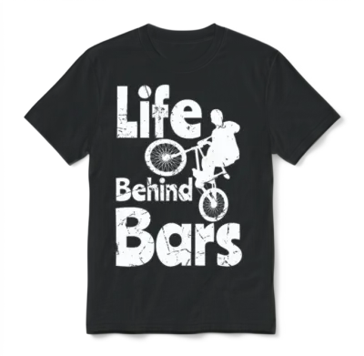Life Behind Bicycle Bars Bmx Unisex T-Shirt - Black